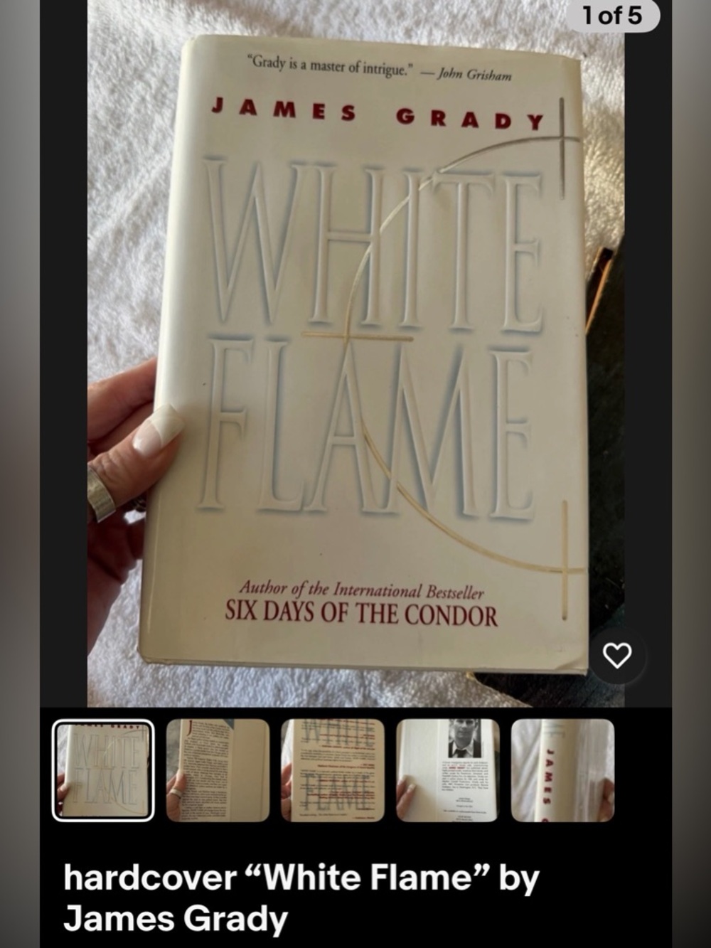 "White Flame" Hardcover Book - White